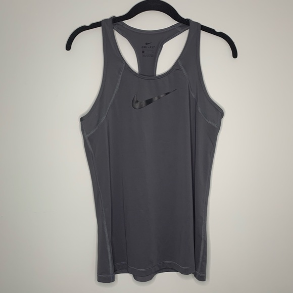 Nike Tops - Nike Dri-Fit Racerback Tank Top Mesh Grey Small
